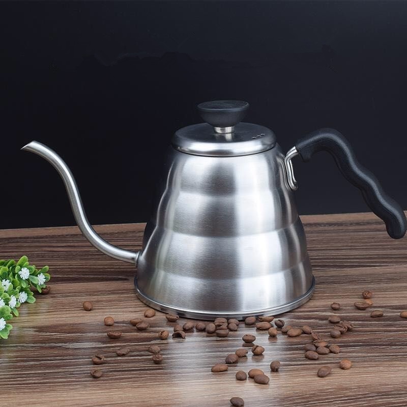 Rvs 1000 Ml/1200 Ml Thee Koffie Waterkoker Met Thermometer Zwanenhals 7 Mm Dunne Uitloop Voor Giet Over koffie Pot