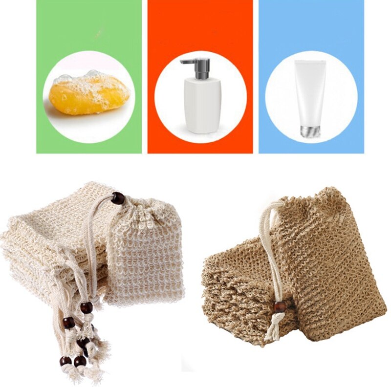 10 teile/satz Seife Sparer Peeling Natürliche Sisal Seife Tasche Beutel für Verlängern Seife Lebensdauer