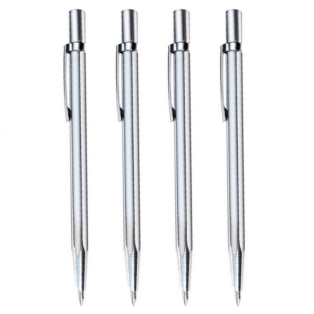 4 Pcs Tungsten Carbide Scribe Etching Engraving Pen Carve Engraver Scriber Tools for Stainless Steel Ceramics and Glass: Silver