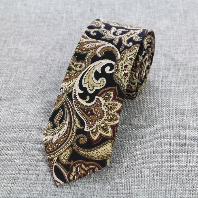 RBOCOTT 6cm Cotton Ties Floral Ties Mens Necktie Casual Suit Wedding Skinny Neck Tie Party Slim Tie Gravatas: 05