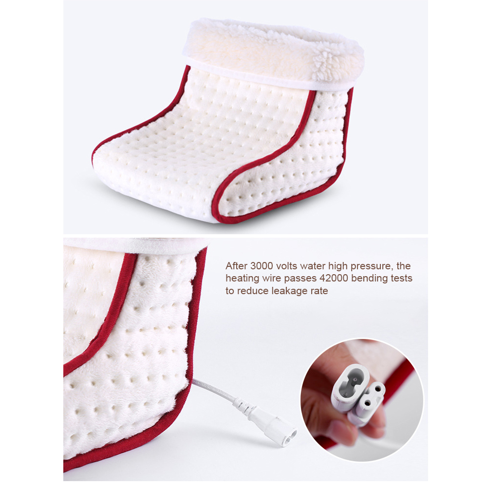 Coussin chauffant pour les pieds | Électrique, avec prise chauffante, lavable, chauffage des pieds, Massage thermique, 5 Modes, avec réglages de chaleur