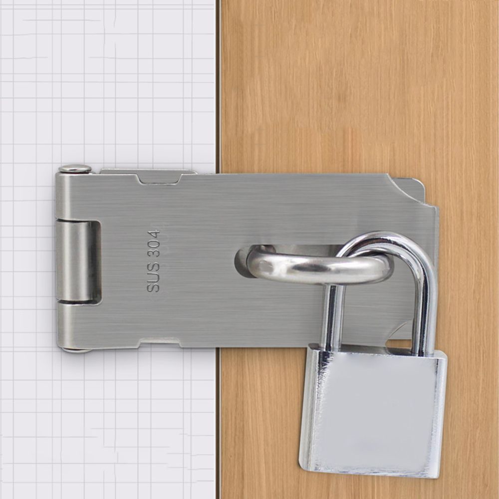 Hangslot Hasp Deur Sluiting Lock 90 Graden Haakse Schuur Gate Klink Huishoudelijke Anti-inbraak Bolt Deur Gesp Met montage Schroef