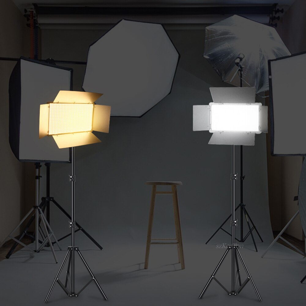 Led Bi-Kleur Photo Studio Light Video Verlichting Opname Fotografie Panel Lamp Met Statief Afstandsbediening Voor Youbute Live streamen