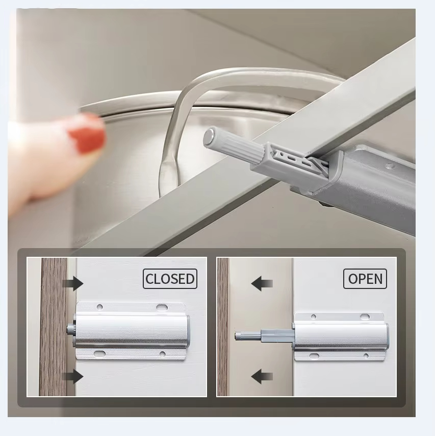 Magnetiske trykklåser til skap, trykk-til-åpne-skapbeslag, trykk-berøringslås, kjøkkendørlåser til møbler