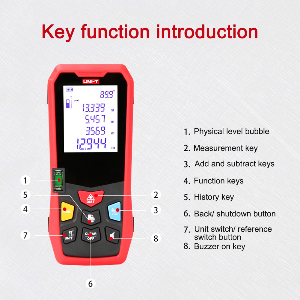Home Distance Meter Portable Battery Powered Optical Instruments Rangefinder Mini Marked Construction Handheld High Accuracy