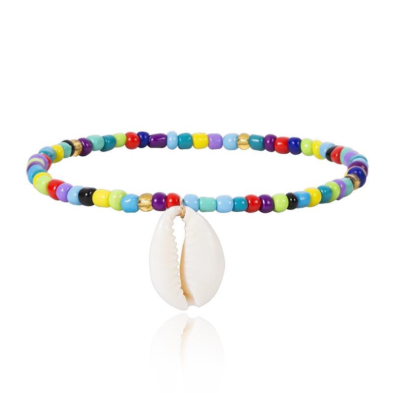 Bohemian Shell Beaded Anklets For Women Handmade Beans Natural Shell Foot Jewelry Summer Beach Barefoot Bracelet Ankle On Leg: 4