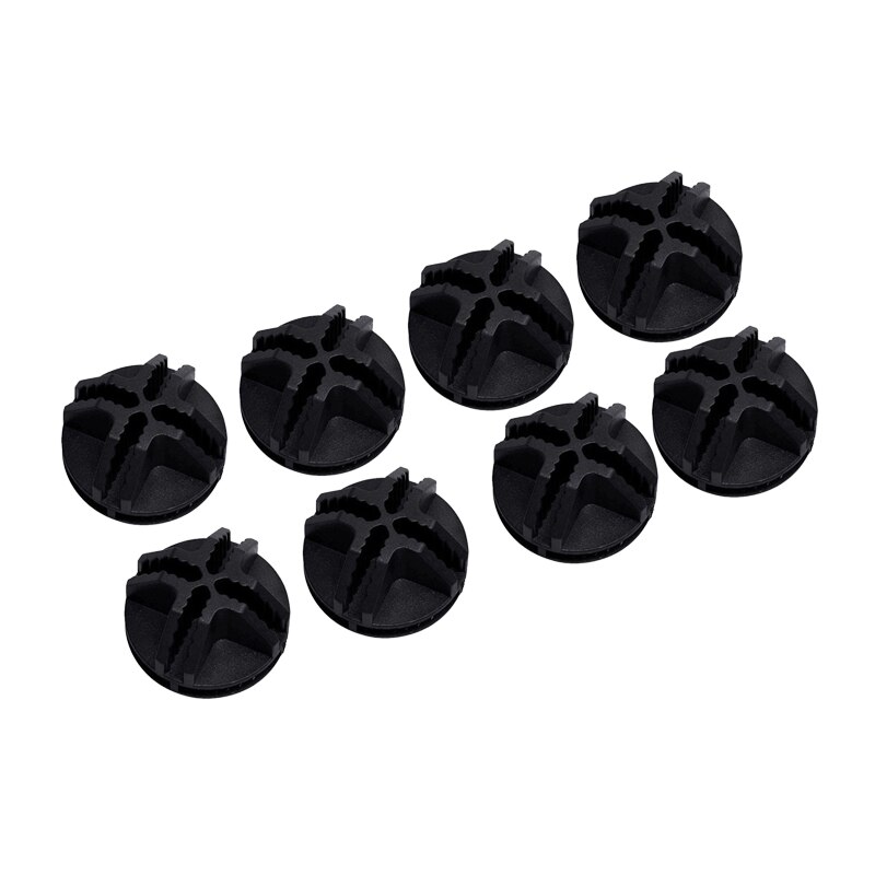 Wire Square Plastic Connectors For Modular Organizer Closet And Wire Grid Square Storage Shelving Unit, Set Of 8: Black Nickel