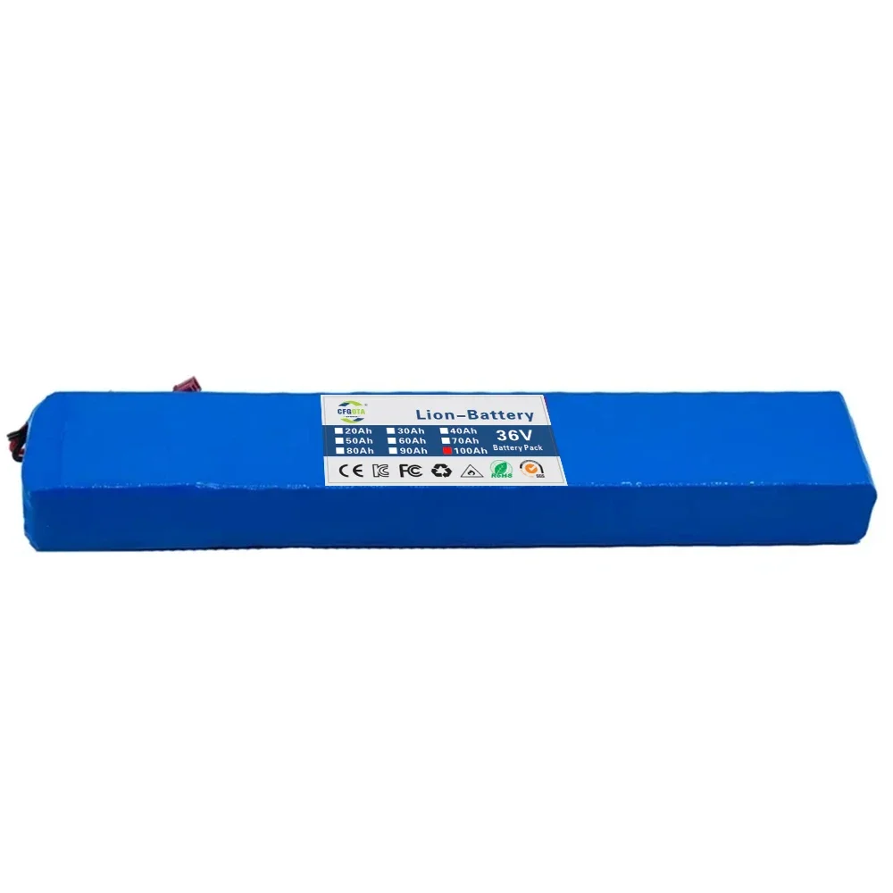 18650 battery pack 10s4p 36V 100AH high power 600W, suitable for electric bicycle lithium battery with charger sales