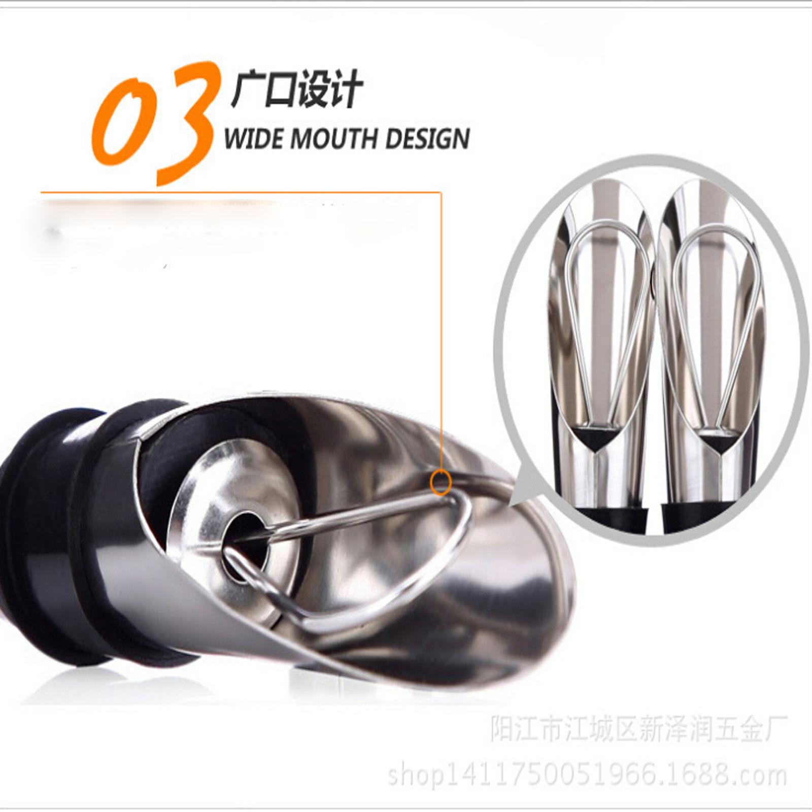 Vacuum Sealed Pumps Red Wine Bottle Stopper Cap Funnel Pourer Stainless Steel