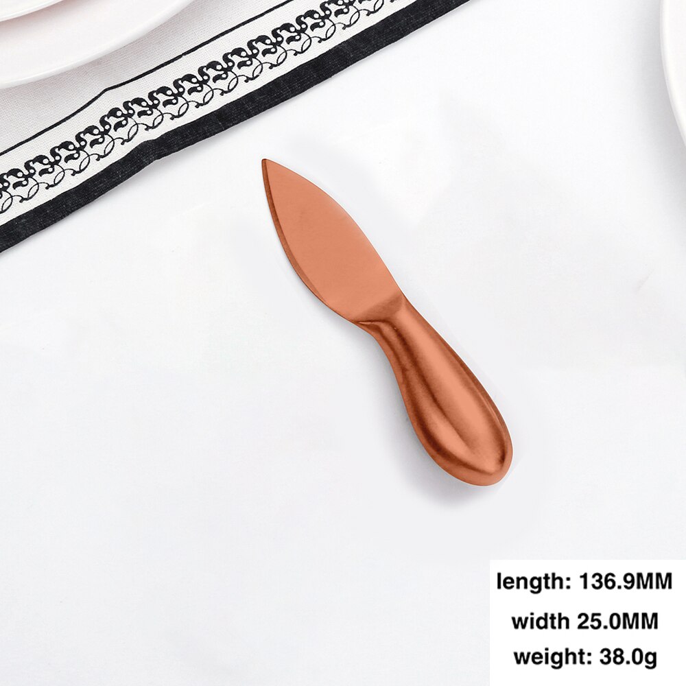 1Pcs Kaas Tool Gold Kaas Slicer Cutter Mes Creatieve Kaas Raspen Cake Spatel Boter Messen Vlees Vork Keuken Servies: Rose Cheese Knife