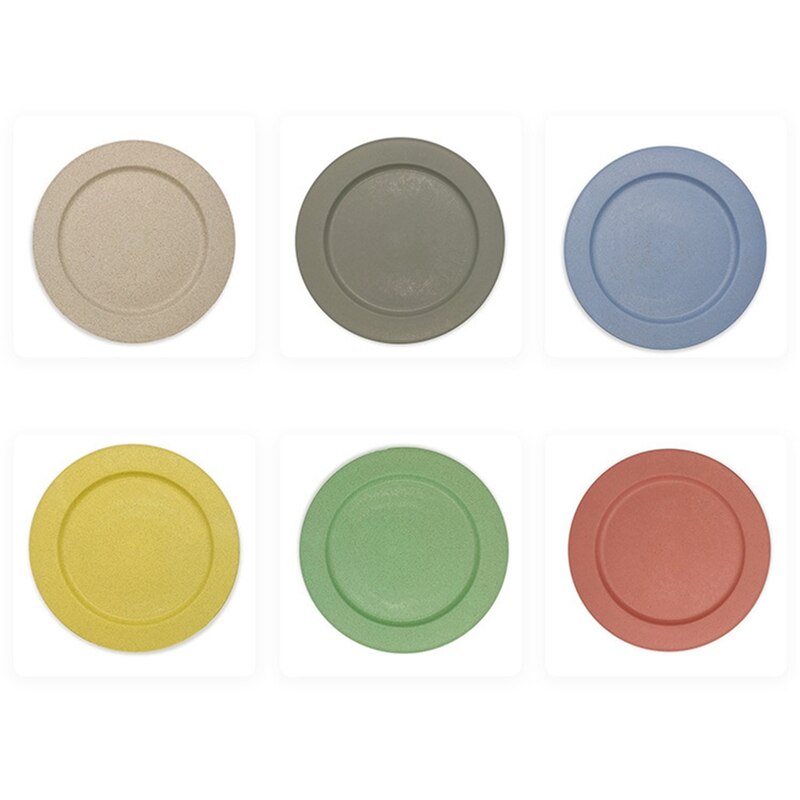 10Inch/6Pcs Dishwasher &amp; Microwave Safe Dessert Plates, Dinner Plates - Lightweight &amp; Unbreakable,Non-Toxin