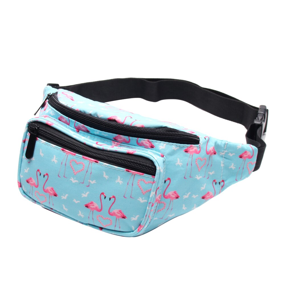 Deanfun 2 pièces/ensemble 3D imprimé Flamingo taille Pack sacs multifonctions Fanny Packs pour les femmes DS2