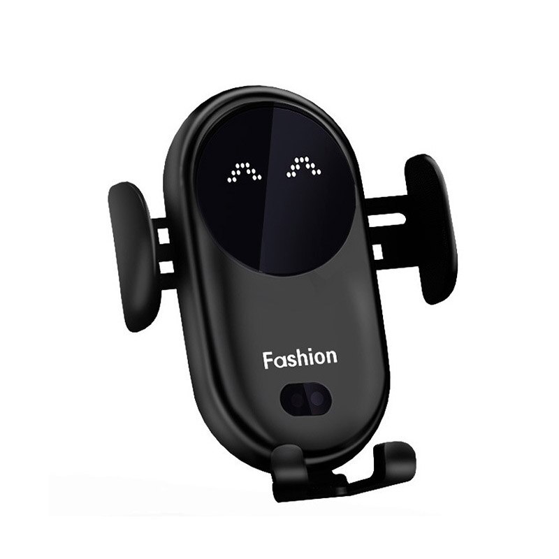 Smart Sensor Automatische Spannen Auto Draadloze Oplader Stand Luchtuitlaat Multifunctionele Telefoon Houder Auto Draadloos Opladen Beugel: Black