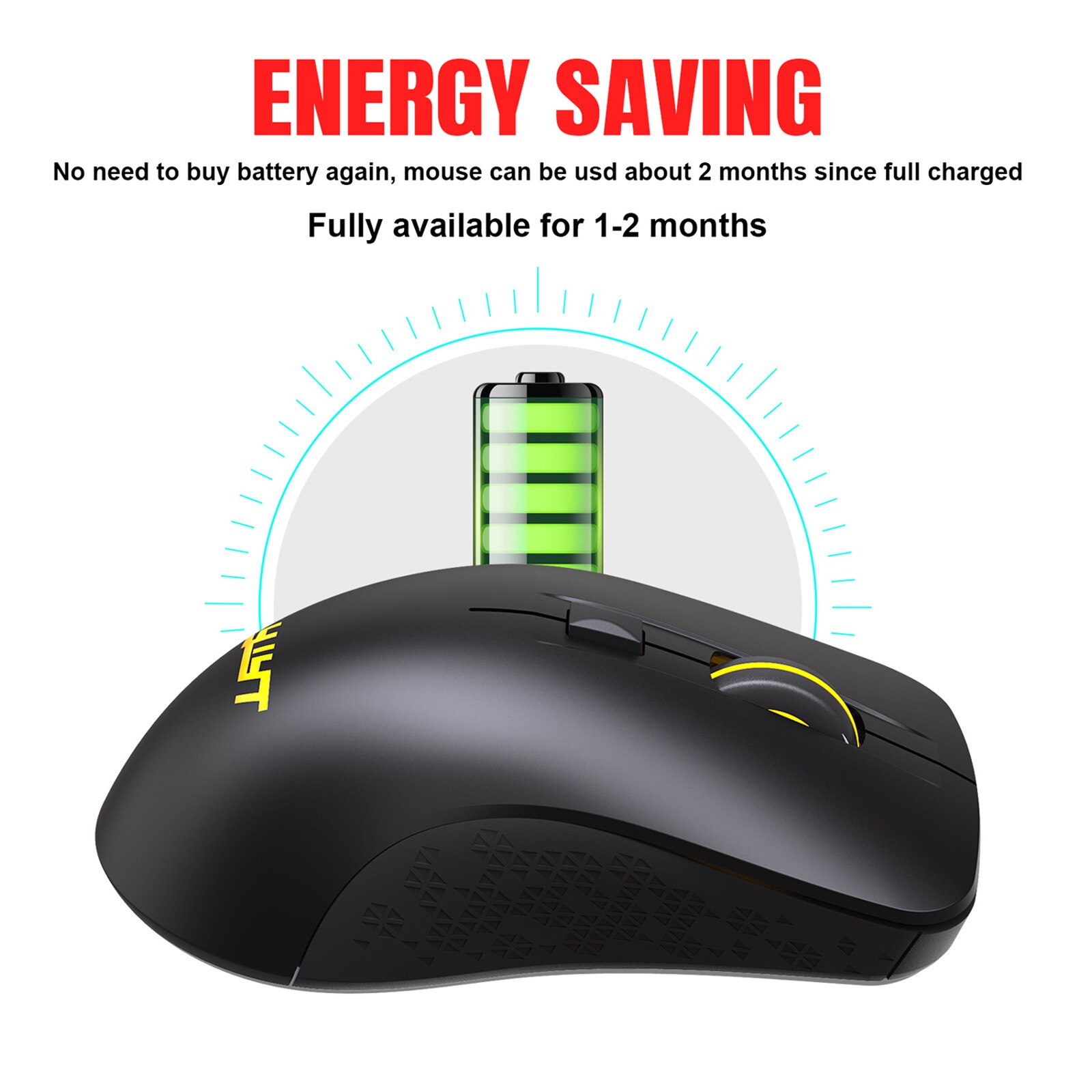 Dual Modi 2.4Ghz Bluetooth Draadloze Muis Computer Muis Met Usb-ontvanger Voor Laptop Pc 6 Knop Draagbare Zwart