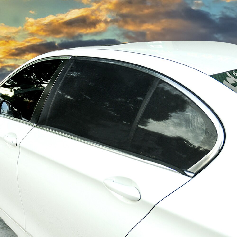 2Pcs Auto Styling Accessoires Zonnescherm Auto Uv Beschermen Gordijn Side Window Zonnescherm Mesh Autoruit Cover Universele