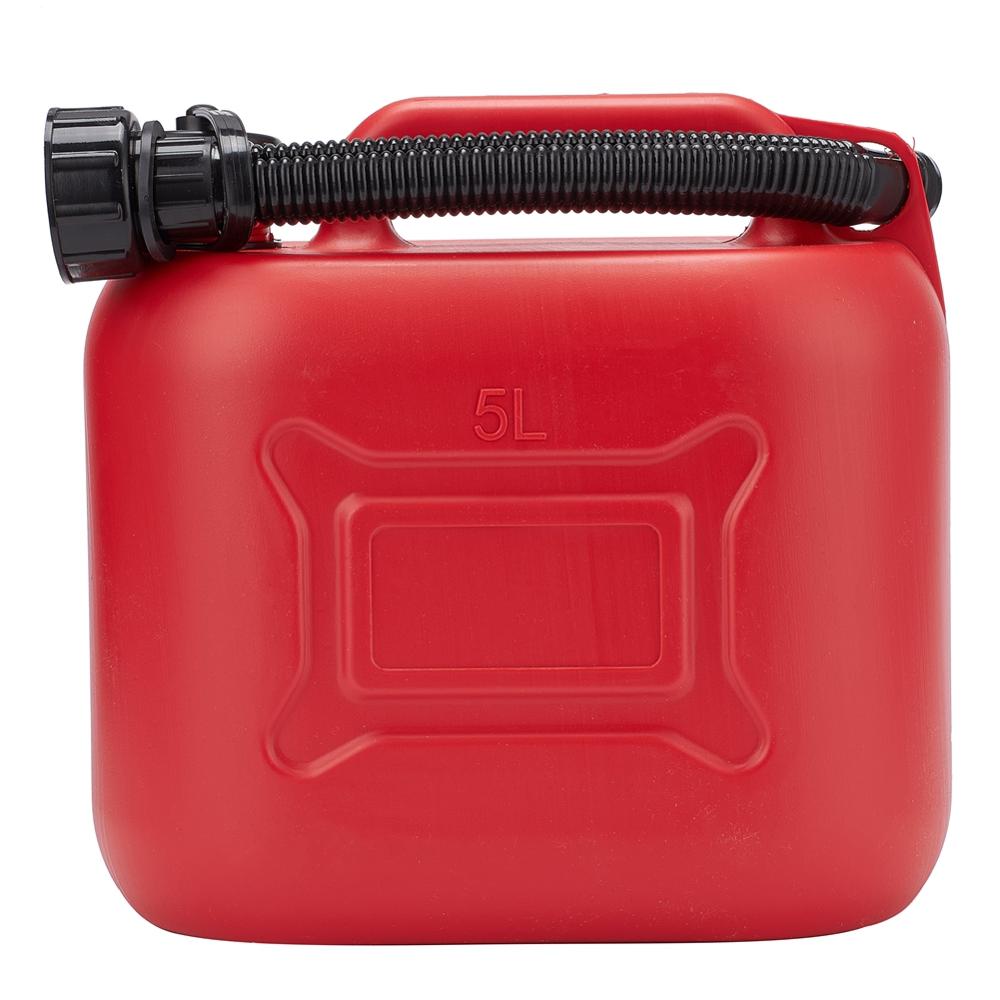 5L Red Plastic Spare Jerry Can for Car Petrol Cans Fuel Tanks Gasoline Oil Container