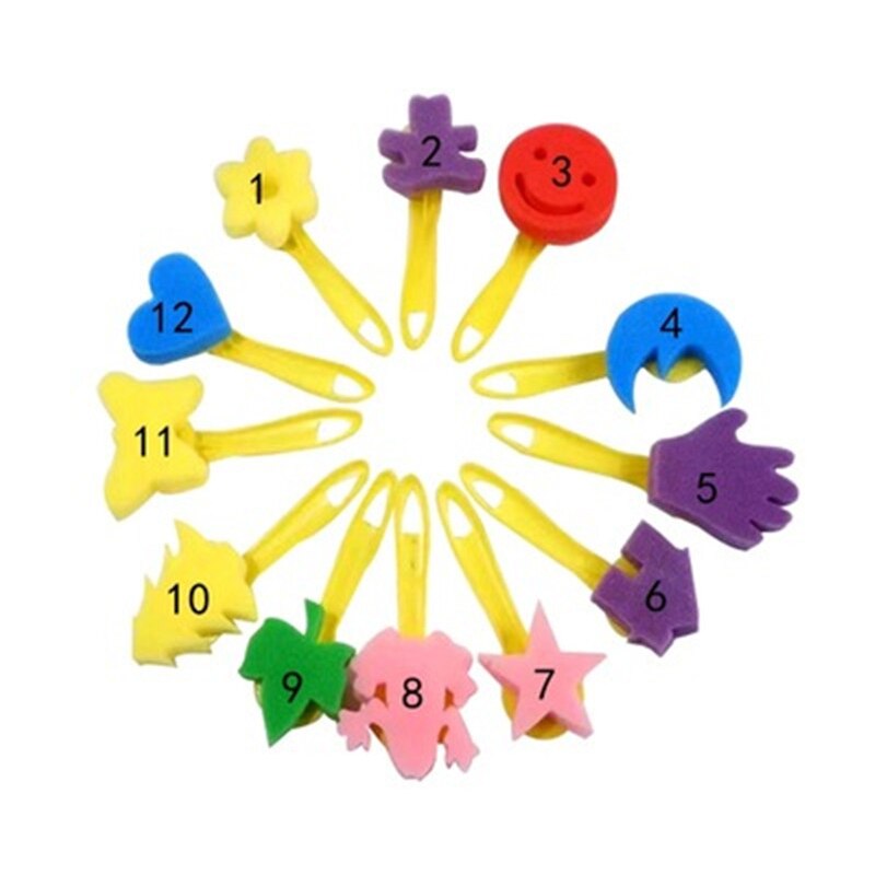 FAI DA TE Rullo di Vernice Pennello Manico In Plastica pennello Spugna Kid Art Star Craft Strumento di Pittura Precoce Educazione Giocattolo di Disegno Per I bambini regalo