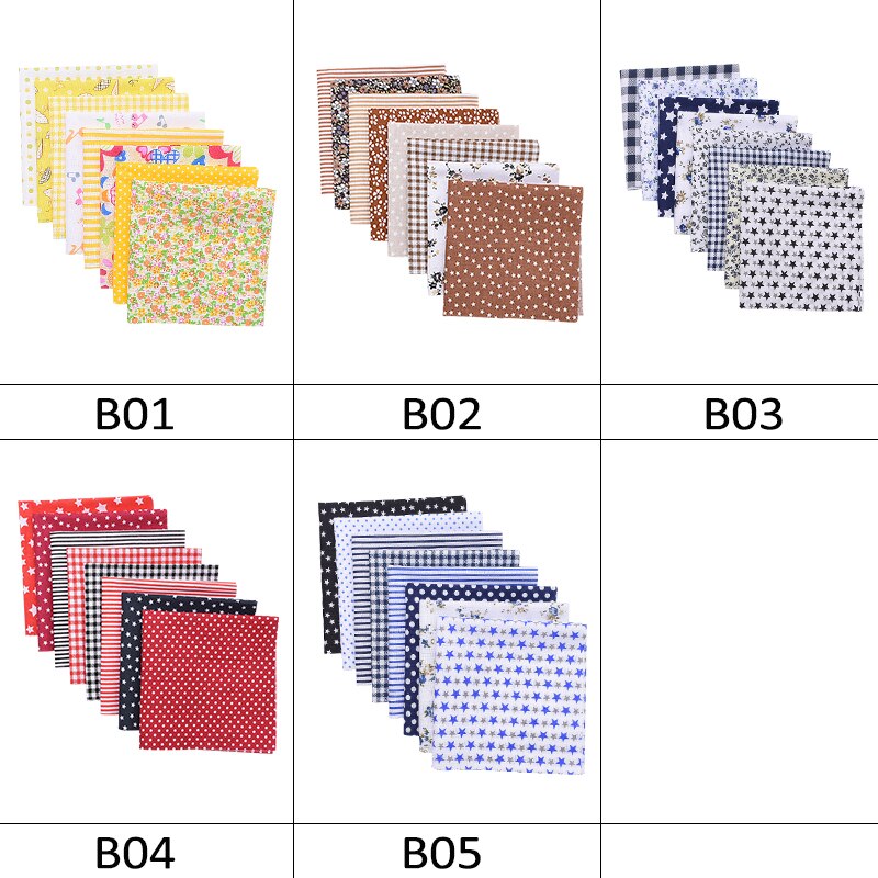 8pcs/lot 25x25cm Assorted Floral Pattern Cotton Fa... – Grandado