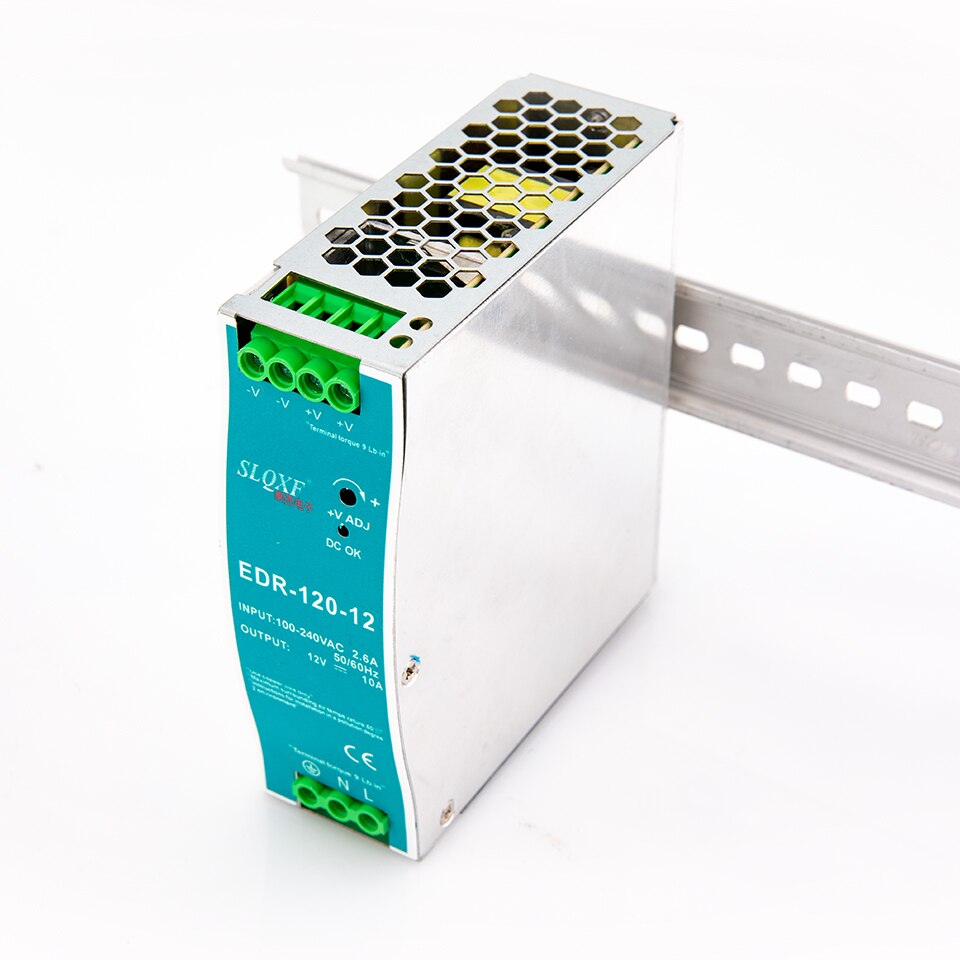 EDR-75 EDR-120 EDR-150 Single Output Din Rail Switching Power Supply 12V 24V 48V meanwell LED Driver