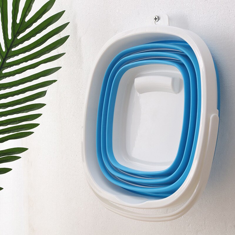 10L Silicone Bucket for Fishing Folding Bucket Car Wash Outdoor Folding Collapsible Supplies Square Bathroom Kitchen Camp Bucket