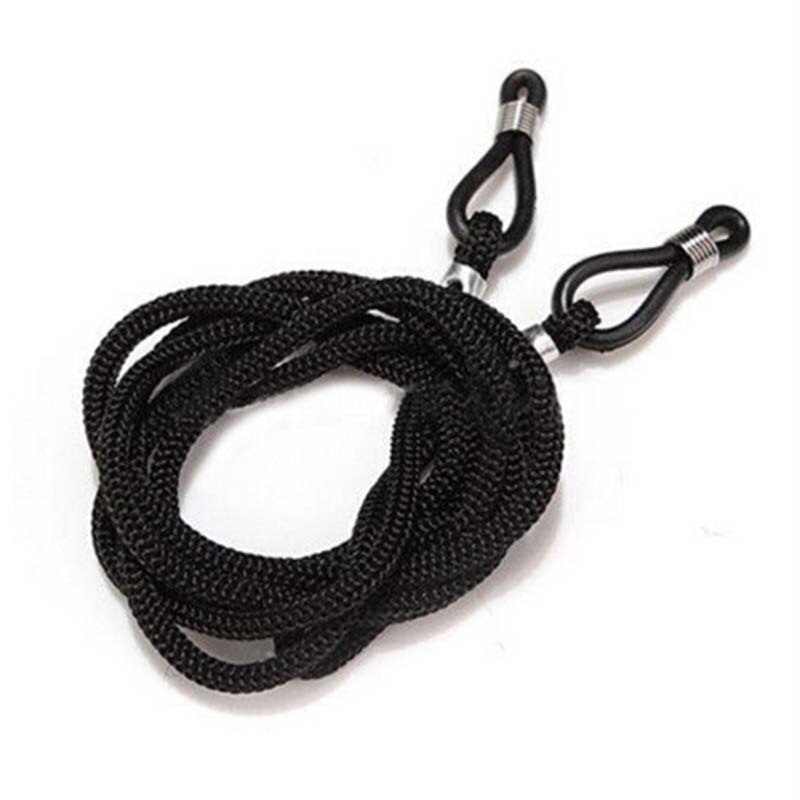 1pc justerbara solglasögon halsband sportglasögon snöre lanyard hållare glasögon rem: Svart