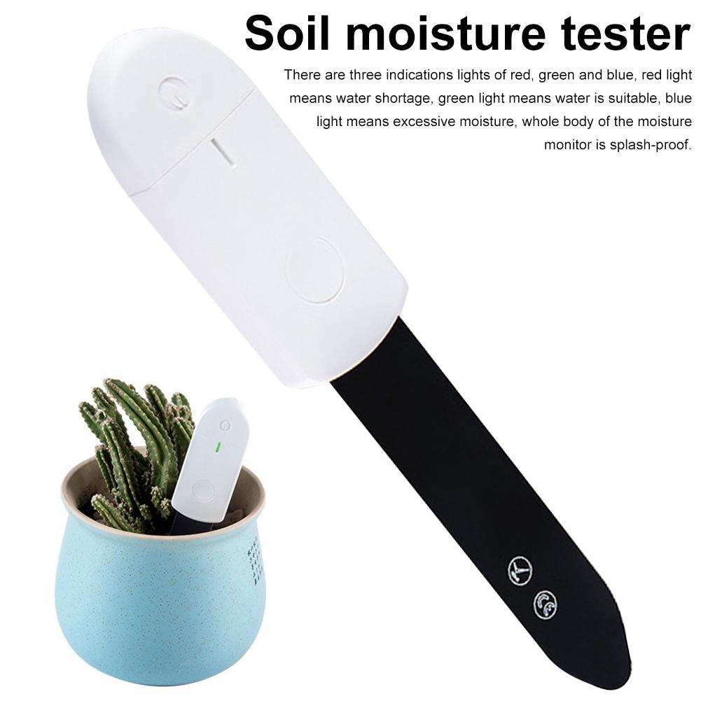 Boden Hygrometer Pflanze Blume Pflege Sensor Überwachung Boden Feuchtigkeit Sensor Monitor Wasserdichte Kompakt Anzeige Licht Garten Werkzeuge