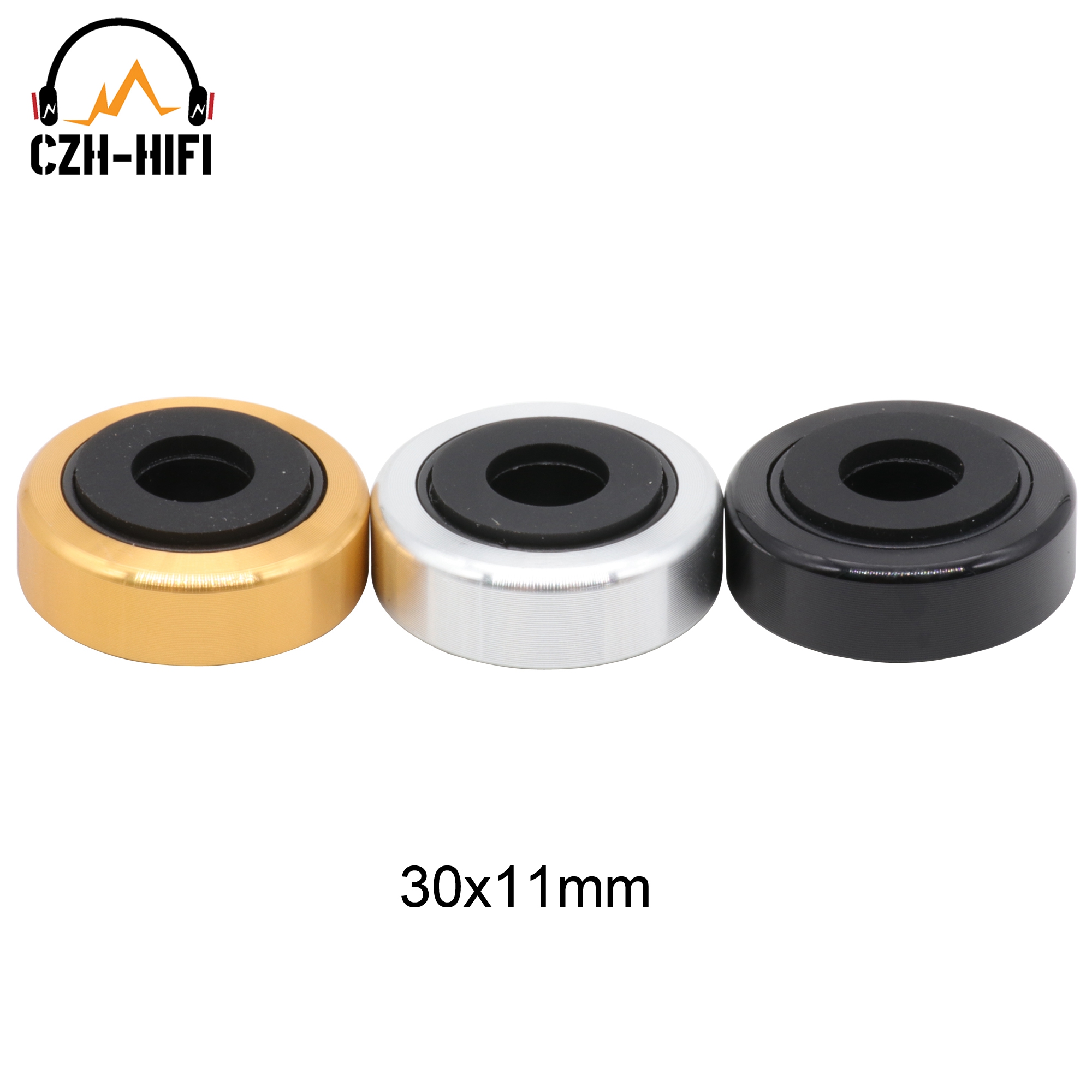 4pcs Plastic Aluminum Isolation Stand Base Mat Pad for Audio Amplifier Speaker Subwoofer DAC CD Player Cabinet DIY: Silver / Bundle 3