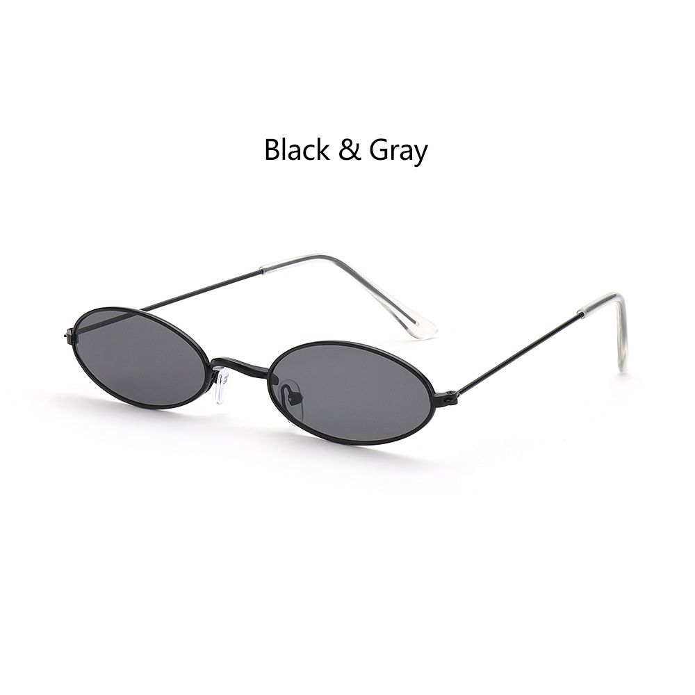 Gafas de sol ovaladas con montura pequeña para hombre y mujer, lentes clásicas de estilo Retro, de Color metálico, a la: Verde