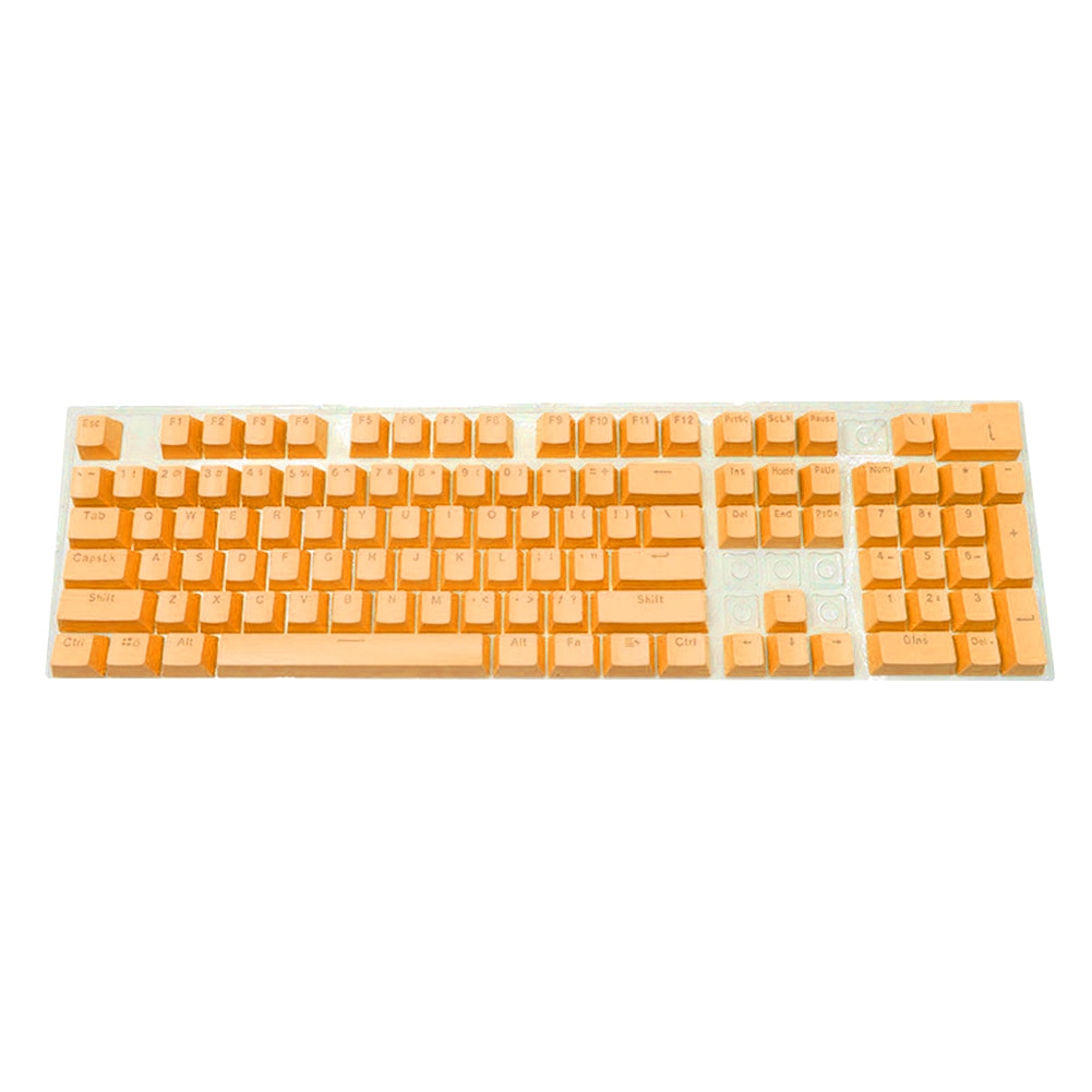 104pcs Universal Mechanical Keyboard Keycaps Computer PC Laptop Mechanical Keyboard Laptop Key Cap Set: Yellow