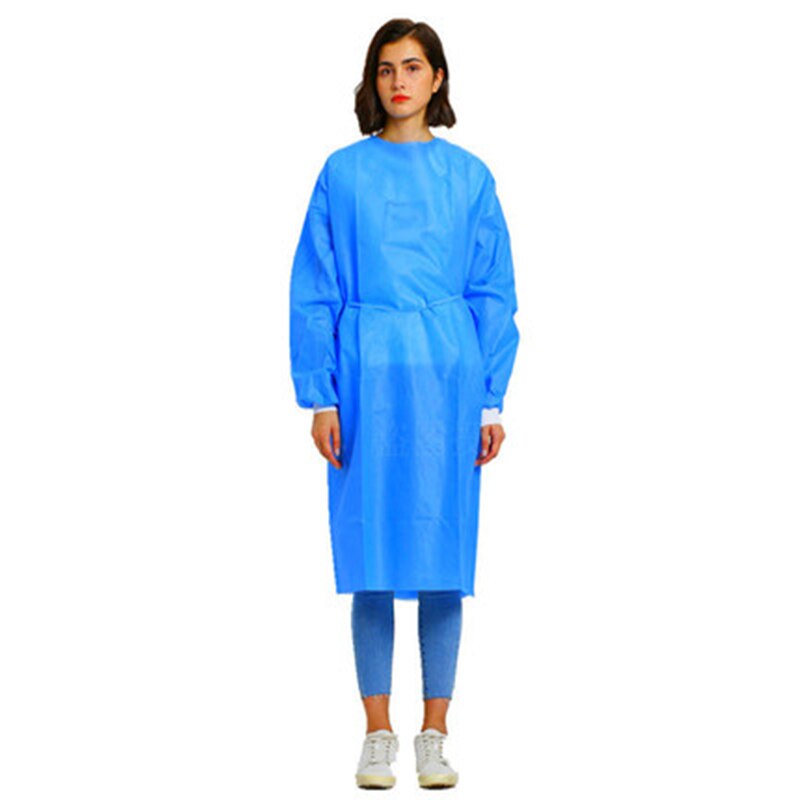 unisex Blau Einweg Vlies Anti Staub Sanitär Sicherheit Kleidung Schutz Gefahrgut Isolation Pflege Kleid Overall
