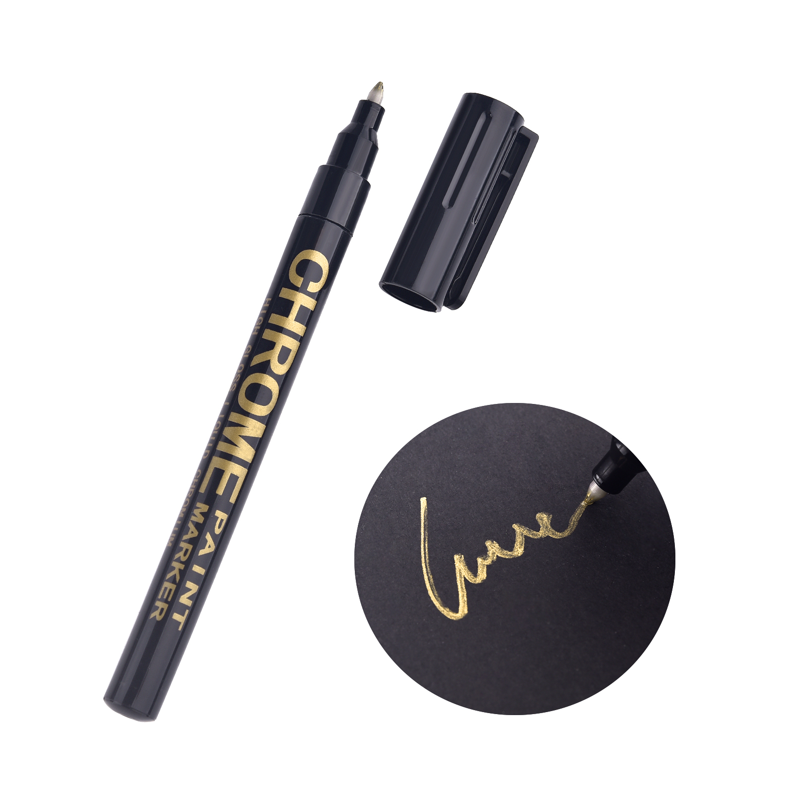 Chrom Spiegel Marker Stift DIY Harz Farbe Reparatur Spiegel Chrom Für Rock Keramik Glas Metallic Kunsthandwerk Stift Zubehör: Licht Gelb