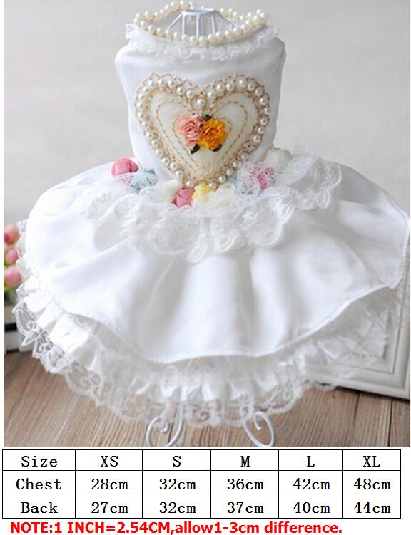 Vestido de boda de lujo para perros y gatos, falda para cachorros, tutú para mascotas, suministros para disfraces de novia, varias princesas, XS a 4XL: Style  5 / L