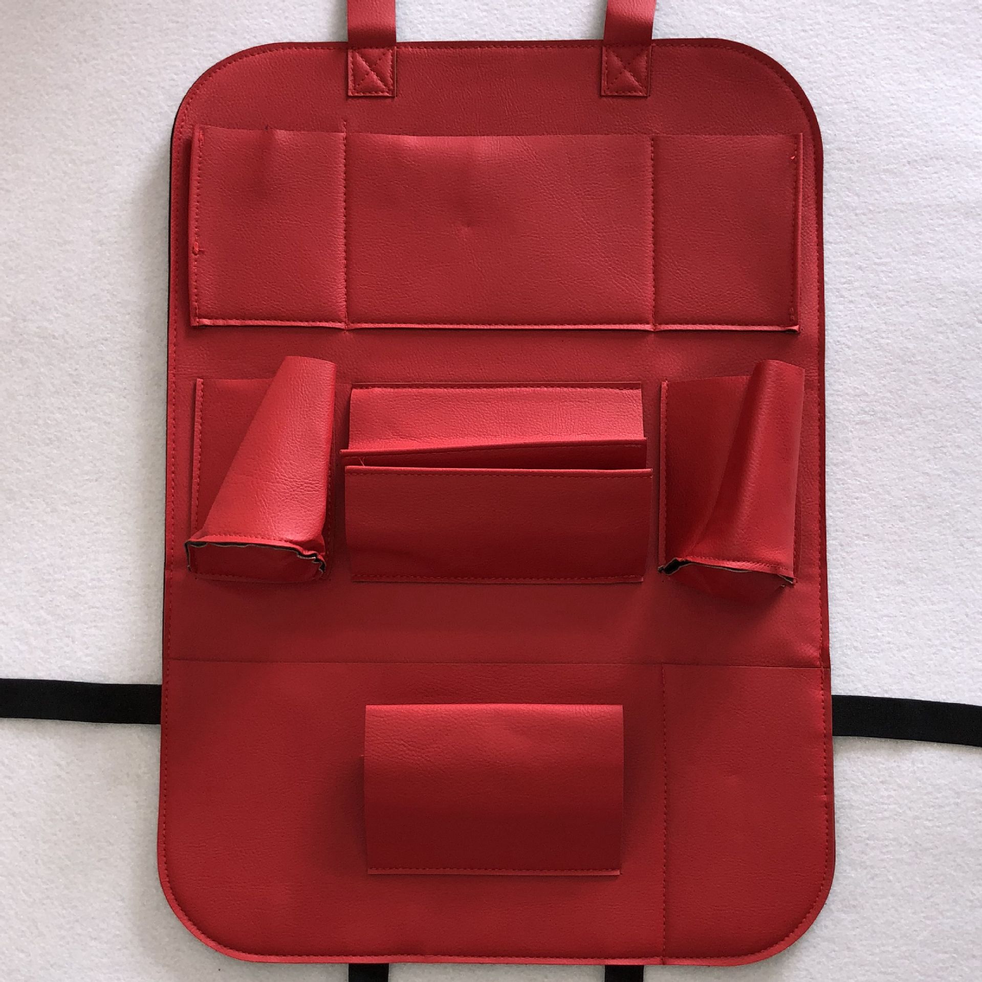 Sunveno Auto Achterbank Organisator Auto Seat Organizer Achterbank Opbergtas, Touch Screen, tablet Houder Te Organiseren Ipad Flessen: red