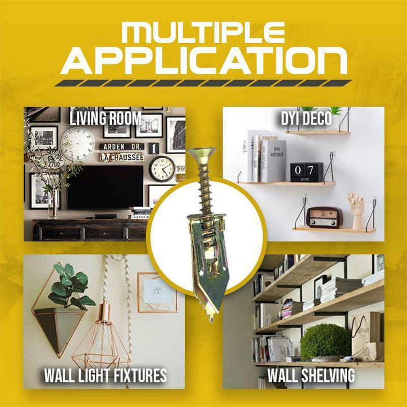 10/20Pcs Self Drilling Anchors Screws Self-Tapping Expansion Screw Drywall Anchor Kits Suitable for Gypsum Board Plasterboard