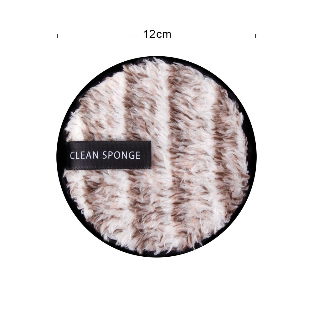 1/2 stk sminkefjerner klut gjenbrukbare makeup pads for alltid hudrensende bomull mikrofiber ansiktsvask håndkle make-up disk kosmetikk: 1 stk brun