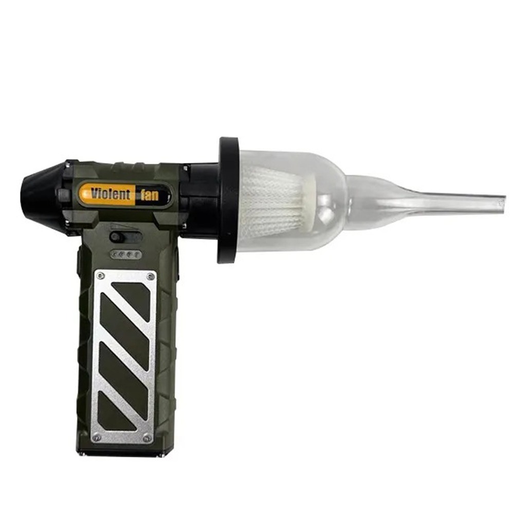 mini turbodmuchawa o prędkości 110000 obr./min, akumulatorowa, bezprzewodowa, elektryczna, o dużej mocy, z regulacją prędkości, mocna dmuchawa powietrza.: Pomarańczowy