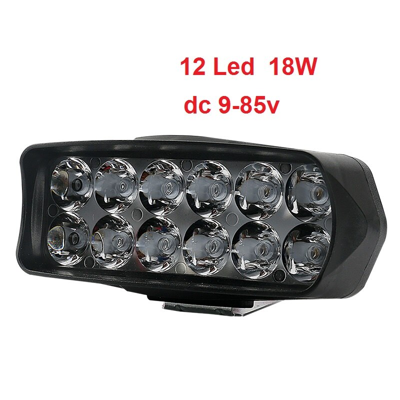 12v24v36v48v60v64v72v84v Auto Led flashlight Car fog work light lamp 10w White Motorcycle driving Spot head light ebike headlamp