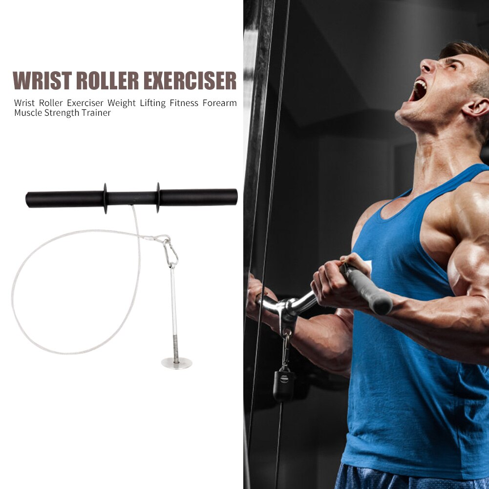 Wrist Roller Exercise Weight Lifting Forearm Strength Training Fitness Equipment Trainers Force Core Training Tool