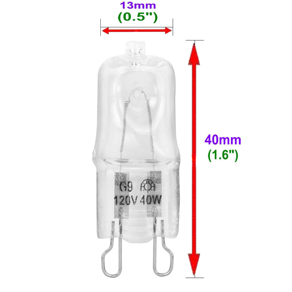 10 teile/los G 9 Pin Halogen 120 v volt | 25 35 40 50 60 W | watt Glühbirne JCD G9
