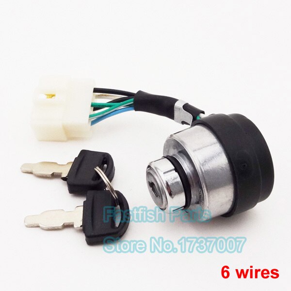 6 Wire On Off Start Ignition Key Switch For Chinese Portable Gasoline Generator Motorcycle Parts