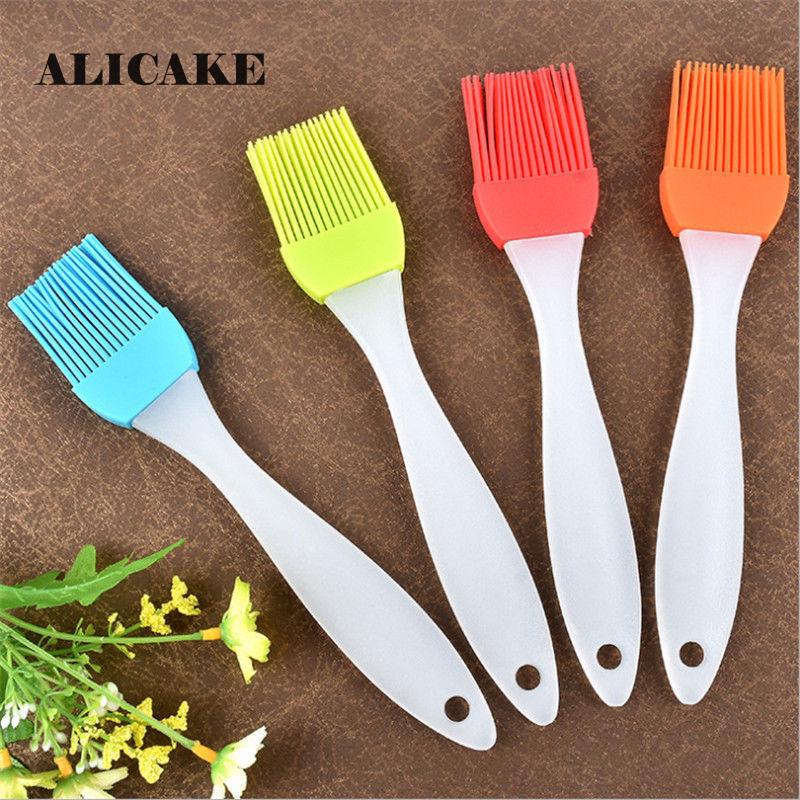 Pinceles de silicona para panadería, herramientas de panadería, utensilios para hornear, pan, cocinar, pinceles, aceite de repostería, BBQ, cepillo de hilvanado, herramientas, Color aleatorio