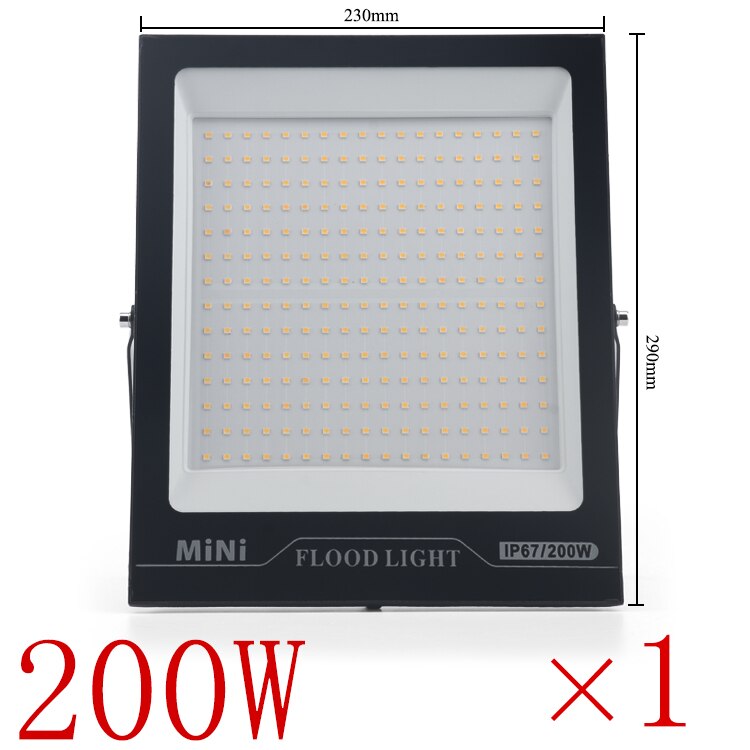 LED FloodLight IP67 Waterproof 220V 10W 20W 30W 50W 100W 150W 200w Outdoor Garden Projector Lighting Spotlight Wall Flood Lights: 200w / Cool White(5500-7000K)