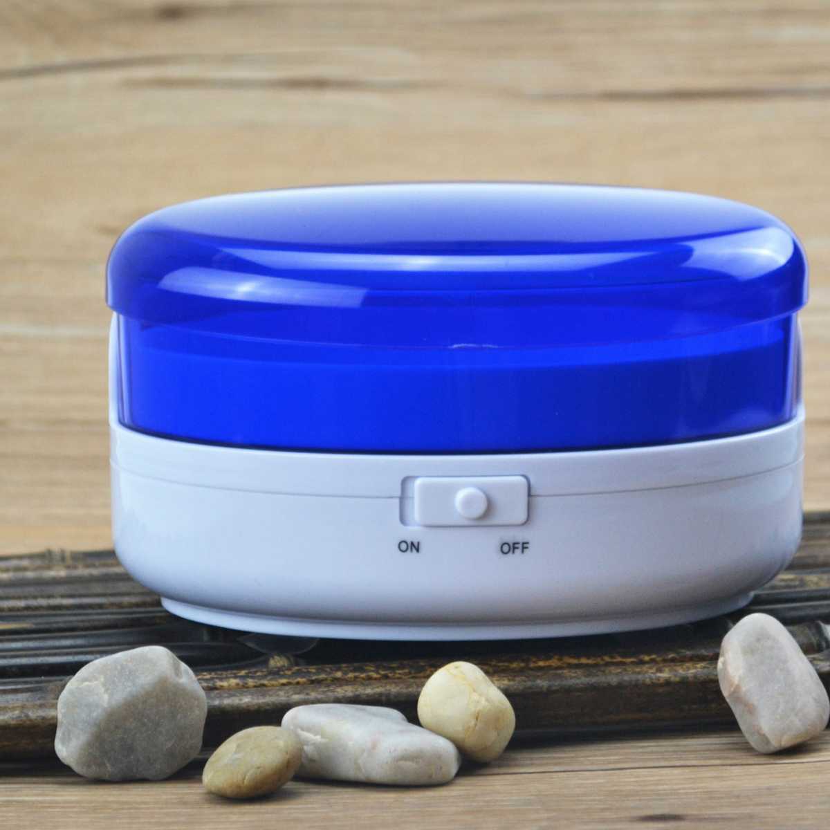 Ultrasonic Jewelry Cleaner Mini Vibration Jewelry Cleaner Glasses Circuit Board Scrubber Intelligent Control Cleaner Machine: Blue