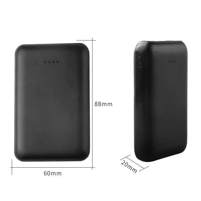 Cargador de teléfono portátil de 8000mAh, Mini tamaño, batería externa, doble salida USB, para teléfono móvil