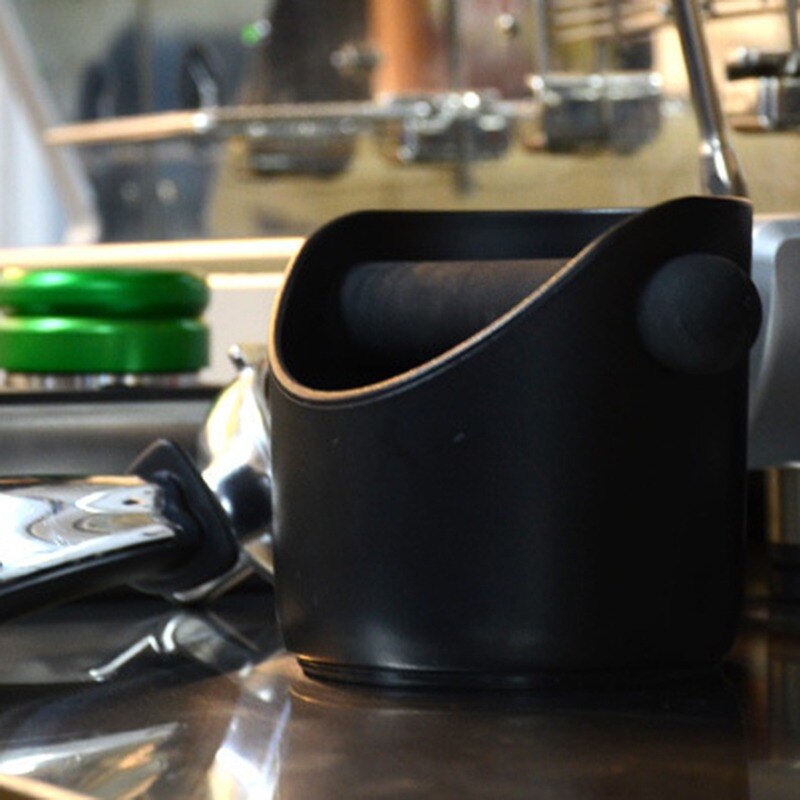 Papelera antideslizante con barra desmontable para Barista, contenedor de basura absorbente de golpes para Espresso, moler café,