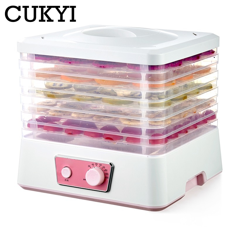 CUKYI – Mini machine de séchage de fruits 250W, appareil de déshydratation domestique pour fruits, légumes, viande et fleurs d&#39;animaux domestiques, cinq couches