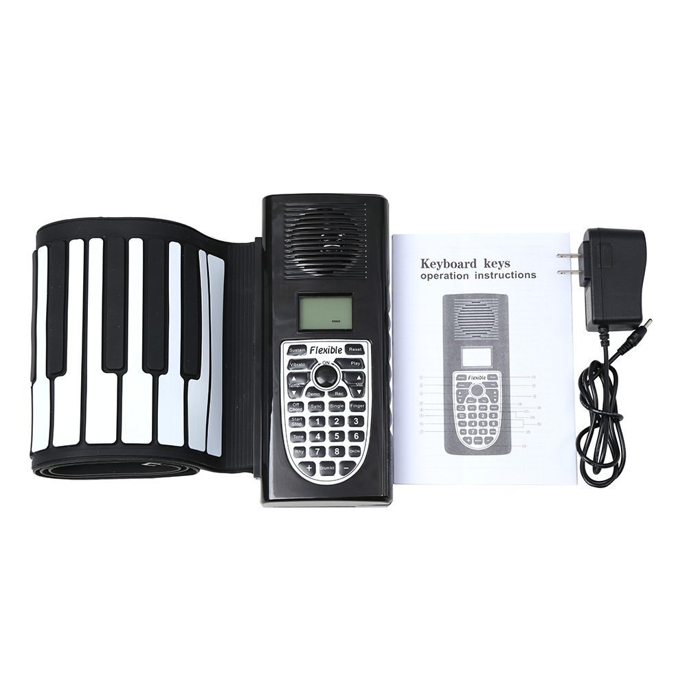 Portable 61 Keys Roll-Up Piano USB MIDI Keyboard MIDI Conctroller Hand Electronic Piano