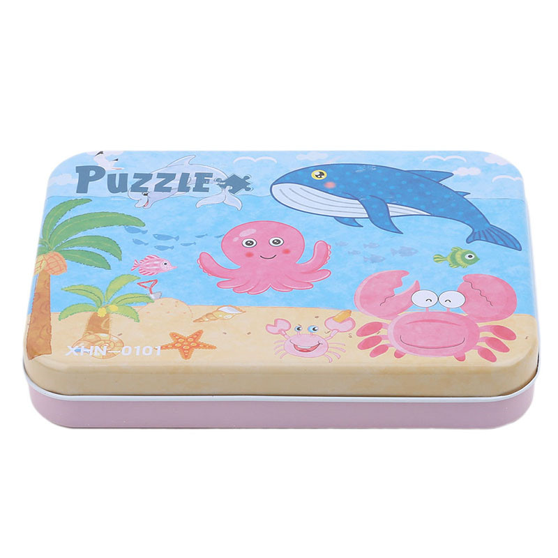 Kinderen Speelgoed Cartoon Houten 3D Puzzel Dieren Patroon Puzzel Kids Classic Educatief Speelgoed Kinderen Kids: ocean