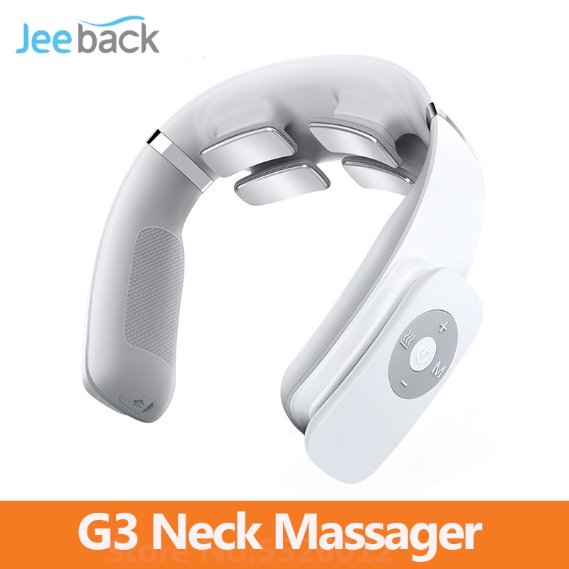 Jeeback G3 Hals Massager Verlichten Nekpijn Tientallen Puls 4 Hoofd Vibrator Verwarming Elektrische Draadloze Massage Gereedschap