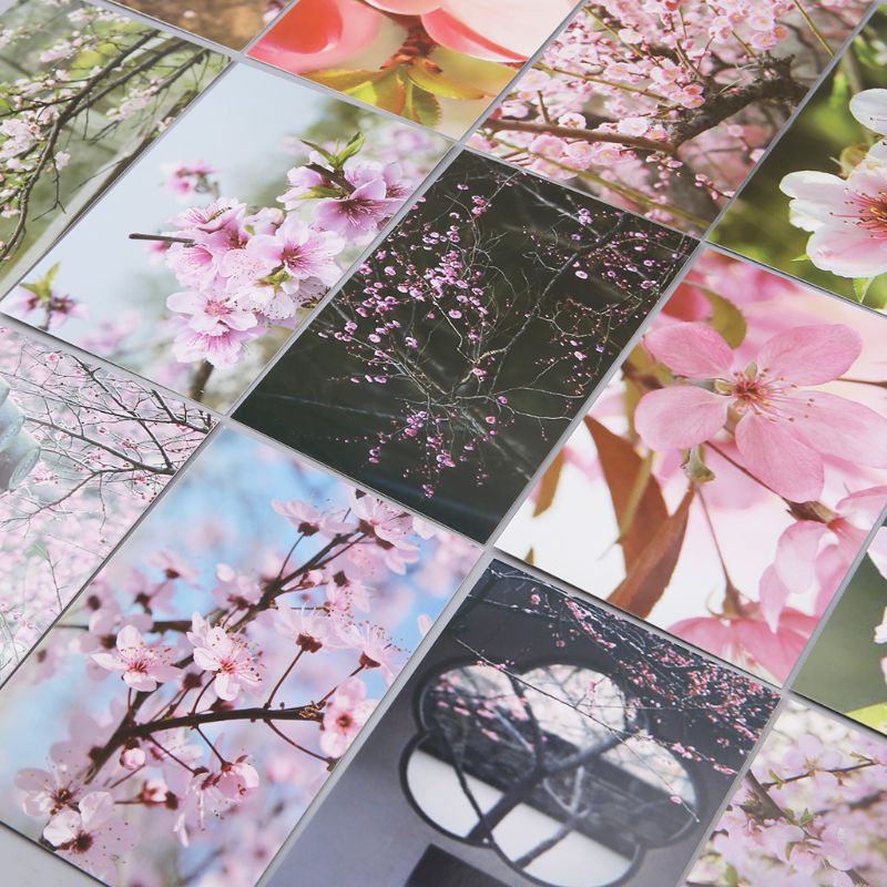 30 Sheets Peach Blossom Paintings Retro Vintage Postcard Christmas Year Card Wish Poster Cards C26